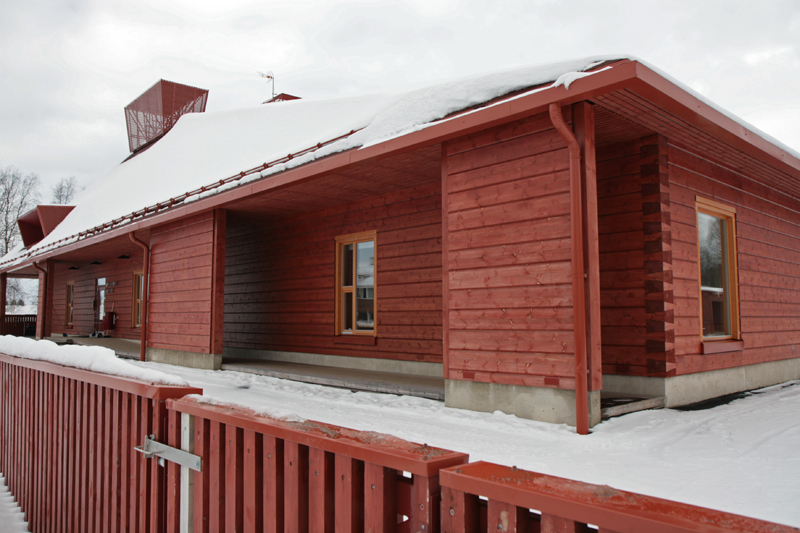 The log-built day care centre in Pudasjärvi. Photo: Anna Kauppi