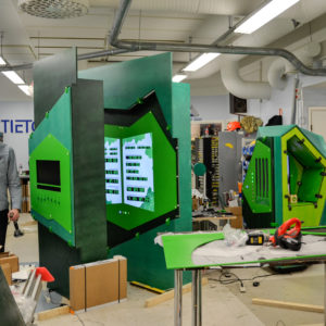 Bioaika-näyttelyn työmaata. Kuva: Juri Kovaljeff