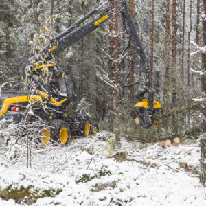 Harvester at work. Photo: Erkki Oksanen