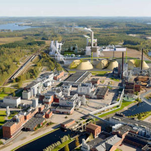 Havainnekuva Äänekosken uudesta biotuotetehtaasta. Kuva: Metsä Group