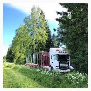 Kuvakaappaus kuorma-autonkuljettaja Jonna Matikaisen Instagram-sivulta.