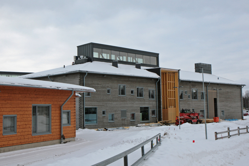 The log-built school centre in Pudasjärvi. Photo: Anna Kauppi