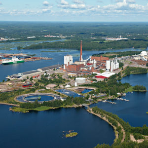 Thanks to the many waterways, wood-processing industry could be located close to the forests timber resources, and timber could be floated downriver to the mills like in Sunila, Kotka.