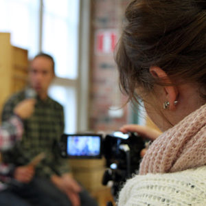 In 2010, tens of videos about different forest professions were produced in the Forest Speaks - project. Here, carpenter Esa Niiranen speaks about his work. Photo: Krista Kimmo