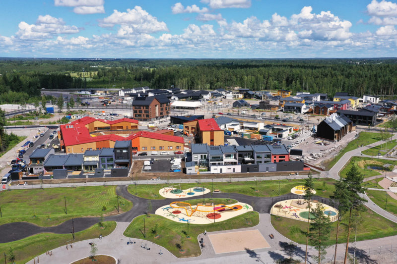 Tuusulan asuntomessuja on kuvattu suomalaismediassa tulevaisuuden kaupunkikyläksi. Kuva: Sakari Mäkelä / White Cloud
