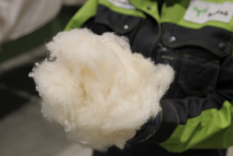 Textile fibre manufactured from wood pulp. Photo: Metsä Spring