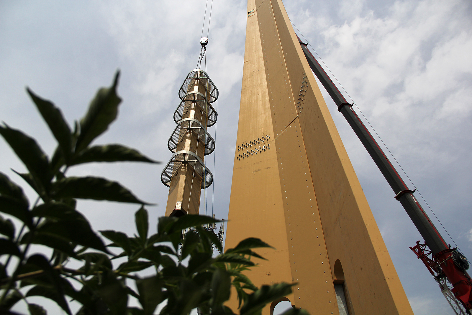 Wooden-structured telecommunication tower. Photo: Ecotelligent