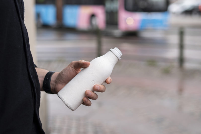 the new bottles are renewable, recyclable and biodegradable. Photo: Stora Enso