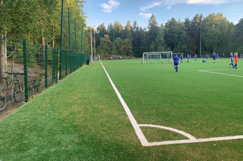 Wood-baset football pitch in Helsinki, Finland