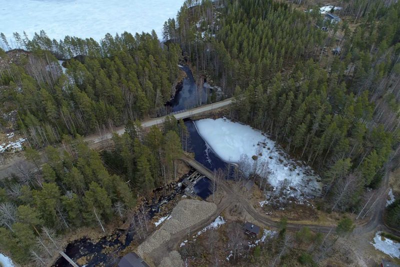In Mämmenkoski, the restoration included the opening of two dams that prevented the trout from travelling upriver. Photo: Metsä Board 