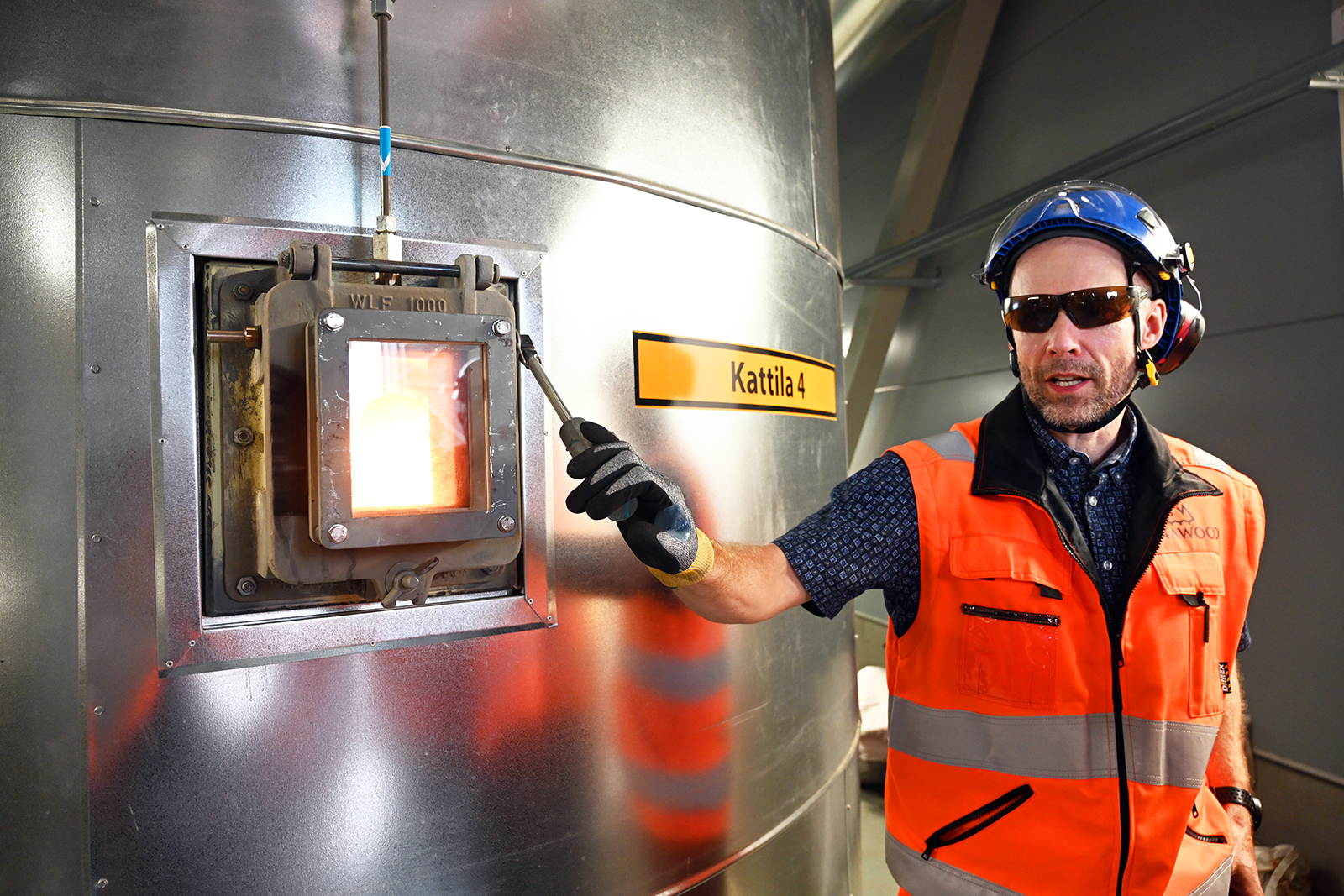 At Lunawood Iisalmi, electricity is only used as energy  source when the market price is low enough. Otherwise, the LPG furnace pictured is used. Image: Tero Pajukallio, Diaidea