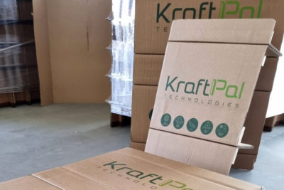 Aaltopahvinen kuormalava säästää polttoainetta. Kuva: Kraft Pal Finland