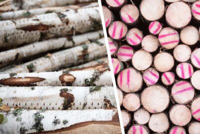 Birch and spruce logs. Photo: Vilma Issakainen