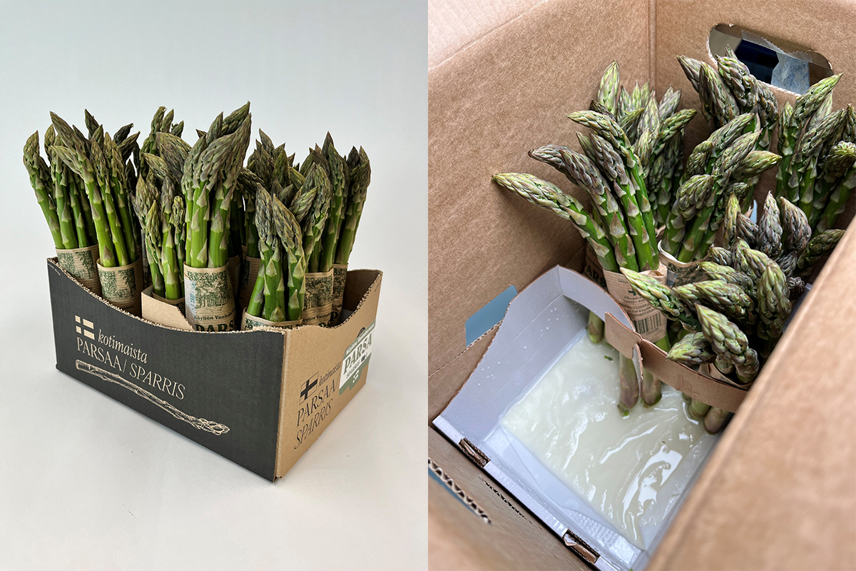 Asparagus box. Photo: Stora Enso