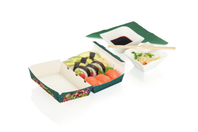 Sushi box on the table