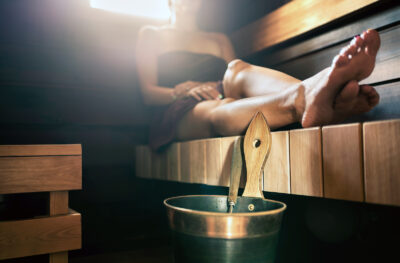 In wooden Sauna. Photo: Shutterstock