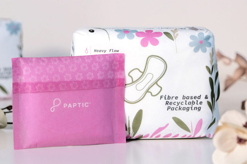 Puukuitupohjainen Paptic®-materiaali korvaa muovia hygieniatuotteiden yksittäispakkauksissa, kuten kuukautis- ja inkontinenssisuojien kääreissä.