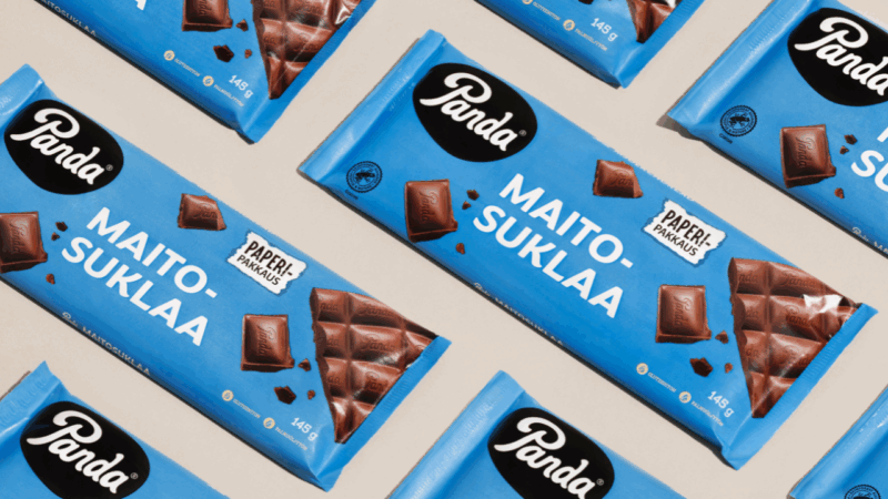 Paper packaging for milk chocolate
