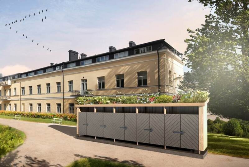 Architectural Consultants Elina Ipatti Oy have developed a bin shelter designed to improve urban biodiversity and the long-term use of wood structures.