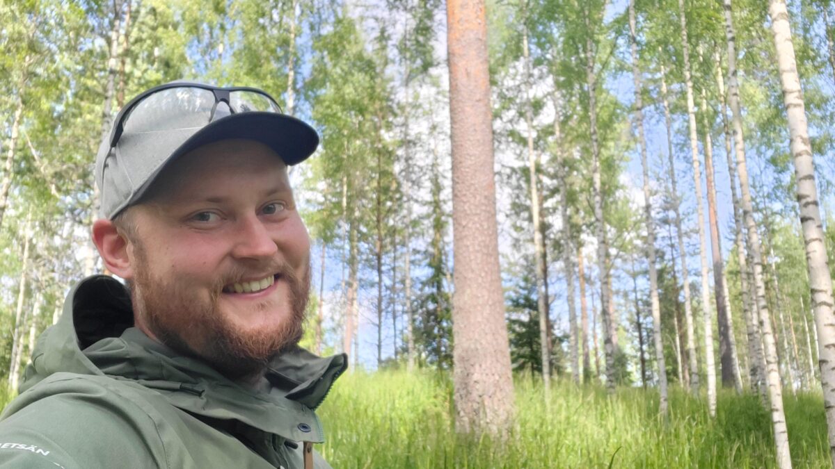 UPM's Miika Laihonen in the woods. Phote: UPM