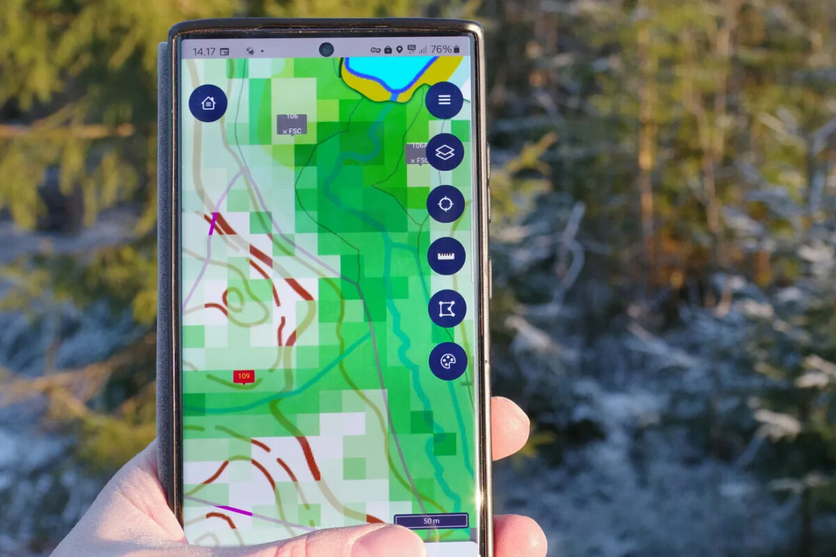 Цифровое приложение Metsä Group для владельцев лесов. Фото: Metsä Group